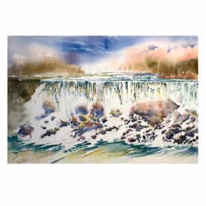 Watercolour Niagara in Autumn - Archival Print